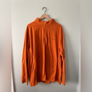 Columbia Mens Orange Fleece 1/4 zip pullover size 4X